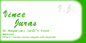 vince juras business card